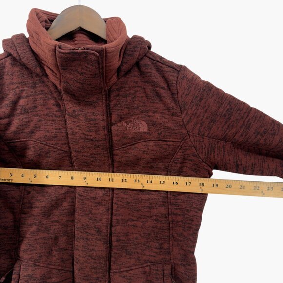 The North Face Maroon Red Indi Insulated Hooded Jacket Size Small - Picture 6 of 9